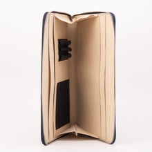 Load image into Gallery viewer, The Varese Navy Hand-Painted Python Leather 14” Laptop Portfolio