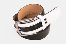 Load image into Gallery viewer, The Neiva Black/White Leather Belt