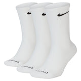 Nike Adult 3-Pack Everyday Plus Cushioned Socks - White