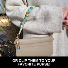 Load image into Gallery viewer, Clip &amp; Go Beaded Wristlet Nina Collection
