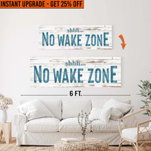 Load image into Gallery viewer, Upgrade Your 48x16 Inches Canvas 'No Wake Zone Sign XIII' To 60x20 Inches Canvas