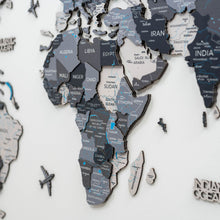 Load image into Gallery viewer, 3D Wooden World Map Nordik