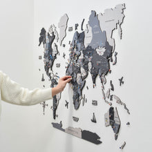 Load image into Gallery viewer, 3D Wooden World Map Nordik