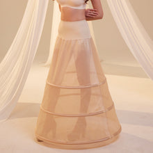 Load image into Gallery viewer, Nude A-Line Wedding Dress Petticoat , 3 Hoops &amp; Waist Corsage