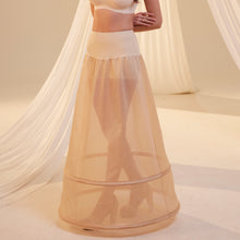 Load image into Gallery viewer, Nude A-Line Wedding Dress Petticoat , Two Hoops Underskirt with Waist Corsage