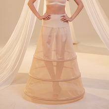 Load image into Gallery viewer, Nude A-Line Wedding Dress Petticoat , 3 Hoops &amp; Waist Corsage