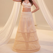 Load image into Gallery viewer, Nude A-Line Wedding Dress Petticoat , 3 Hoops &amp; Waist Corsage