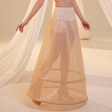 Load image into Gallery viewer, Nude A-Line Wedding Dress Petticoat , Two Hoops Underskirt with Waist Corsage