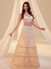 Load image into Gallery viewer, Nude A-Line Wedding Dress Petticoat , 3 Hoops &amp; Waist Corsage