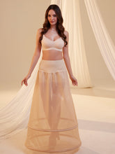 Load image into Gallery viewer, Nude A-Line Wedding Dress Petticoat , Two Hoops Underskirt with Waist Corsage