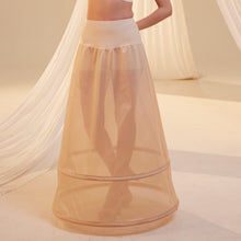 Load image into Gallery viewer, Nude A-Line Wedding Dress Petticoat , Two Hoops Underskirt with Waist Corsage