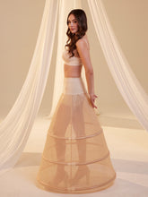 Load image into Gallery viewer, Nude A-Line Wedding Dress Petticoat , 3 Hoops &amp; Waist Corsage