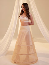 Load image into Gallery viewer, Nude A-Line Wedding Dress Petticoat , 3 Hoops &amp; Waist Corsage