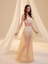 Load image into Gallery viewer, Nude A-Line Wedding Dress Petticoat , One Hoop Underskirt with Waist Corsage
