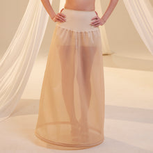 Load image into Gallery viewer, Nude A-Line Wedding Dress Petticoat , One Hoop Underskirt with Waist Corsage
