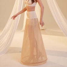 Load image into Gallery viewer, Nude A-Line Wedding Dress Petticoat , One Hoop Underskirt with Waist Corsage