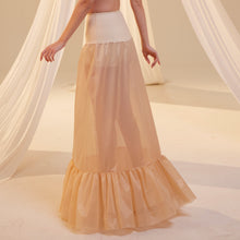 Load image into Gallery viewer, Nude Mermaid Petticoat Skirt  with  Waist Corsage  , Bridal Crinoline Slip
