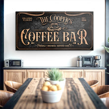 Load image into Gallery viewer, Personalized Coffee Bar Sign V