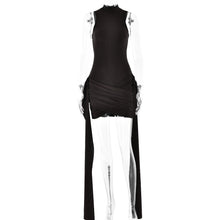 Load image into Gallery viewer, Spring Dress Sexy Solid Color round Neck Sleeveless Hip Bag Lace