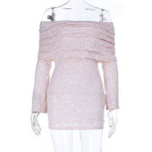 Load image into Gallery viewer, Autumn Hip Dress Waist Controlled Sexy Semi Transparent Long Sleeve Dress