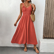 Load image into Gallery viewer, Summer Sleeveless Sling Casual Pleated Dress