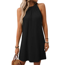 Load image into Gallery viewer, Summer Solid Color round Neck Halter Loose Sleeveless Dress Women