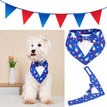 Load image into Gallery viewer, Patriotic Popsicle Dog Tuxedo Bandana Collar – 4th of July Bow Tie Pet Bib Scarf USA