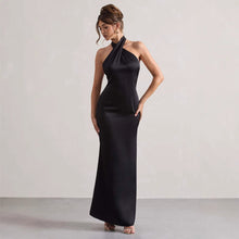 Load image into Gallery viewer, Halter Evening Dress Elegant Slim Dress Cocktail Party Dress