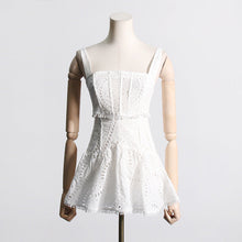 Load image into Gallery viewer, Summer Sexy Sexy Tassel Strap Top High Waist Skirt Two Piece Set