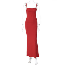Load image into Gallery viewer, Spring Summer Women Clothing Sexy Slim Fit Backless Strap Solid Color Dress for Women