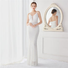 Load image into Gallery viewer, Positioning Floral Dream Socialite Gathering Party Evening Dress Sexy Long Slimming Toast Dress Bride