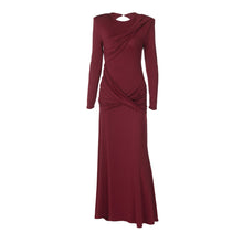Load image into Gallery viewer, Women Clothing Autumn Sexy Backless Elegant Slim Fit Long Sleeve Sheath Dress Women