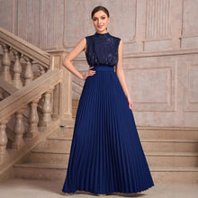 Load image into Gallery viewer, Sequined Backless High Waist Pleated Dress Women Summer Elegant Dress