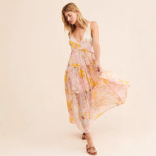 Load image into Gallery viewer, Spring Summer Women Clothing Bohemian Retro Stitching Maxi Dress