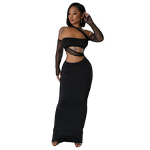 Load image into Gallery viewer, Women Wear Arrival Sexy Sheer Mesh Stitching Dress