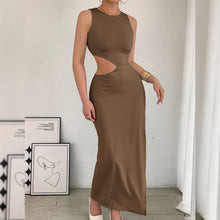 Load image into Gallery viewer, Arrival Maxi Dress Women Sleeveless Hollow Out Cutout Slit Maxi Dress
