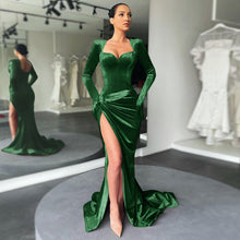 Load image into Gallery viewer, Women Clothing Autumn Winter Elegant Slim Sexy Push up High Waist Gloves Korean Velvet Dress Dress