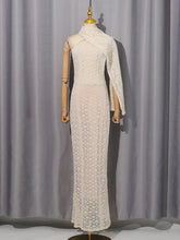 Load image into Gallery viewer, Shawl Lace Sleeveless Dress Autumn Winter High Grade Waist Slimming Dress Women