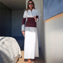 Load image into Gallery viewer, Summer Women Clothing Patchwork Slit Collared Dress