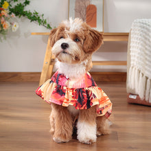 Load image into Gallery viewer, Hawaiian Dog Dress – Summer Palm Leaf Pet Sundress for Small Dogs Shirt Beach Vacation Outfit