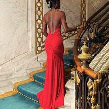 Load image into Gallery viewer, Women Clothing Camisole off Neck Sexy Backless Slim Fit Maxi Dress