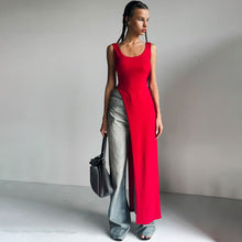 Load image into Gallery viewer, Women Clothing Summer Street Shooting Personality Slim Fit Split Shoulder Strap Dress