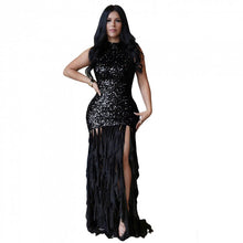 Load image into Gallery viewer, Elegant Women Wear Sexy Slim Sequin Mesh Stitching Dress