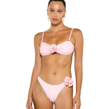 Load image into Gallery viewer, Dotted Prints Sexy Bikini Floral Strap Split Swimsuit Women