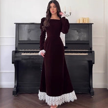 Load image into Gallery viewer, Fall Long Elegant Graceful Waist Dress