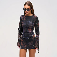 Load image into Gallery viewer, Women Clothing Positioning Printing Slim Fit Long Sleeve Narrow Short