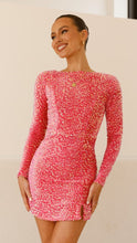 Load image into Gallery viewer, Dress Southeast Asia Backless Sequined Long Sleeve Ladies Party Dress