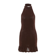 Load image into Gallery viewer, Summer Women Clothing Sexy Halter Solid Color Backless Slim Fit Sheath Dress