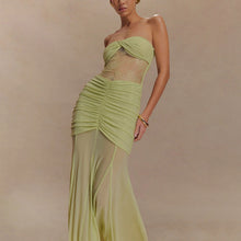 Load image into Gallery viewer, Summer Sleeveless Tube Top Dress Sexy Pleated Hollow Out Cutout Slim Dress for Women