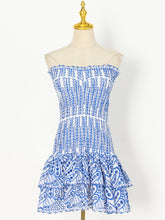 Load image into Gallery viewer, Sexy Solid Color A Line Women Autumn Bandeau One Shoulder Embroidery Embroidery Dress